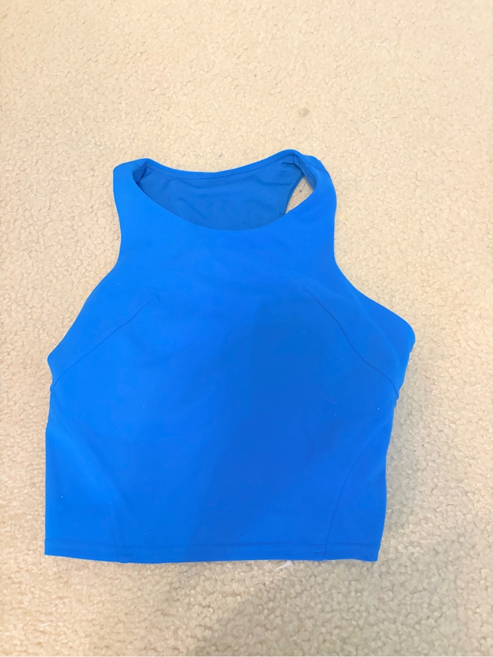 lululemon athletica Electric Blue High-Neck Crop Tank